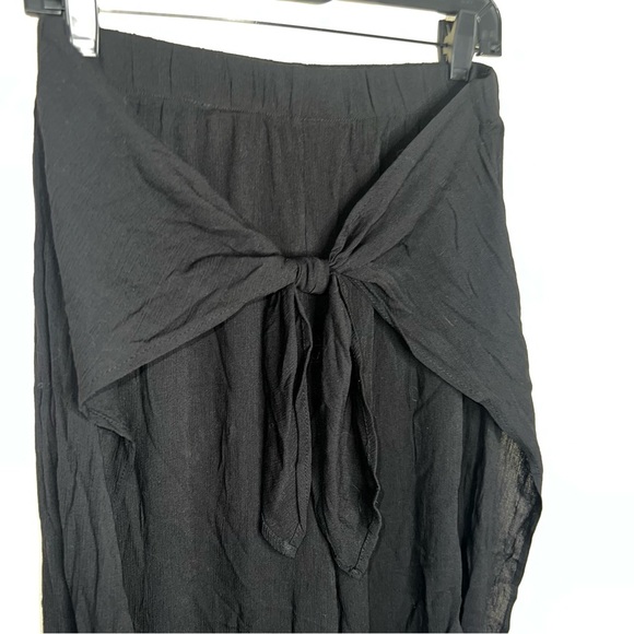 White House Black Market Tie-Front Wrap Beach/Swim Pants Black with Leg Slit Sm - Picture 13 of 15